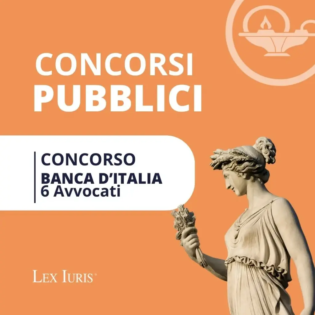 Concorso Banca D'Italia 2026 - 6 Avvocati